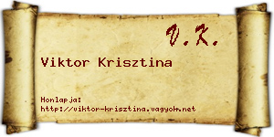 Viktor Krisztina névjegykártya