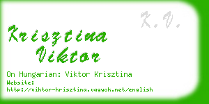 krisztina viktor business card